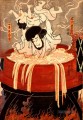 Goemon ishikawa und sein Sohn goroichi Utagawa Kunisada Japanisch